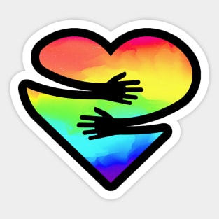 Pride hugs Sticker